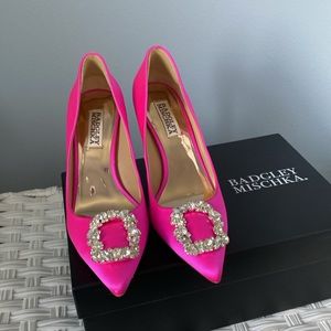 Badgley Mischka hot pink Cher pump high heels
